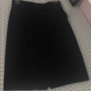 Black Belted Pencil Skirt
